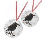 Metal - "Capitalism Is A Death Cult" Raven ornament