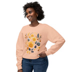 Golden Blooms graphic sweatshirt featuring Vintage Botanical Floral