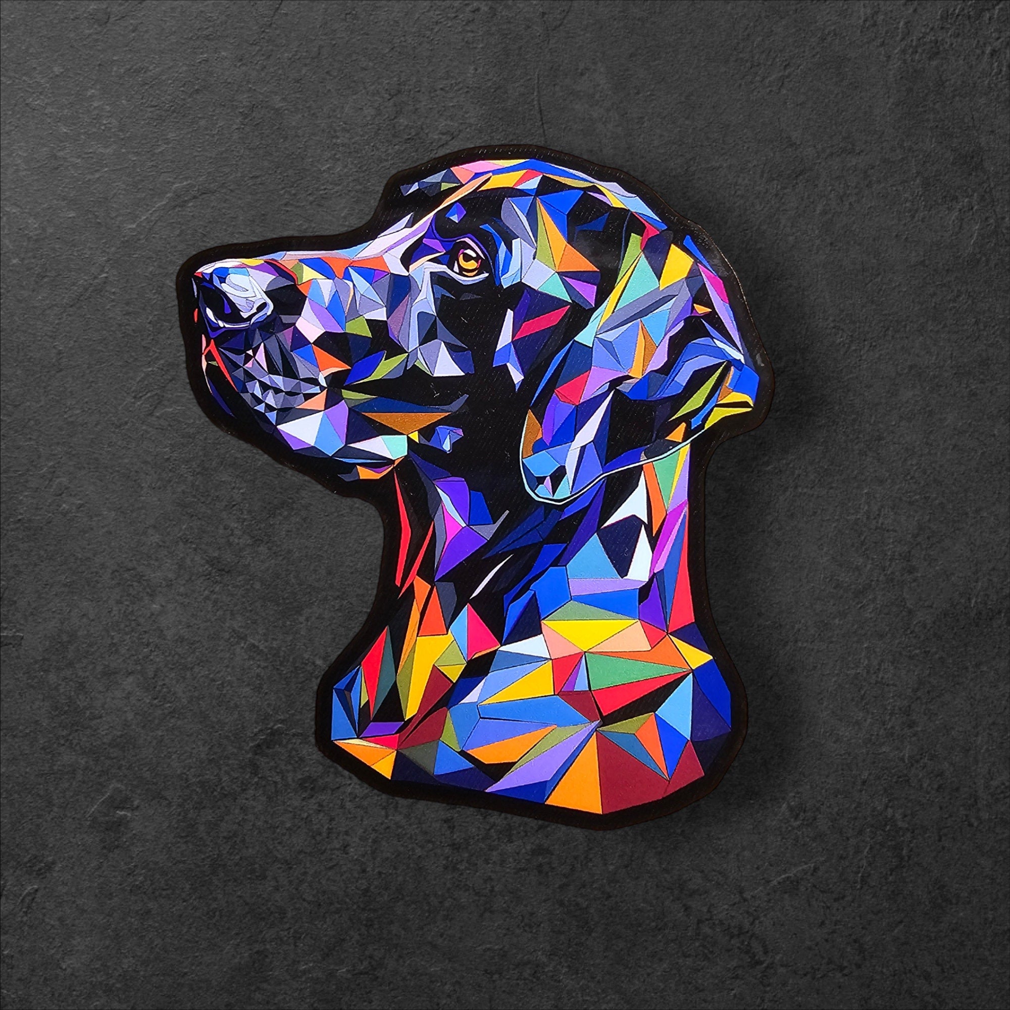Geometric  Dane Vinyl Sticker – Holographic Dog Decal