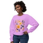 Golden Blooms graphic sweatshirt featuring Vintage Botanical Floral