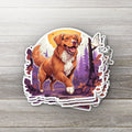 Witchy Nova Scotia Duck Tolling Retriever Sticker: Bodhi's Version, Holographic Decal