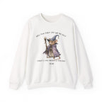 Will You Just Let Me Be Silly Sweatshirt | Wizard Mouse Sweatshirt, Whimsical Existential Humor, Cozy Fantasy Crewneck