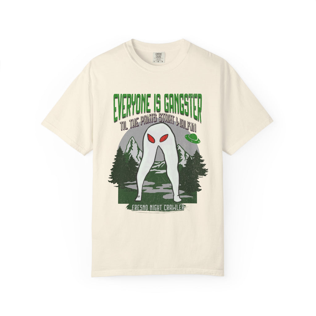 Fresno Nightcrawler graphic shirt featuring Everyone Is Gangster Cryptid Comfort Colors
