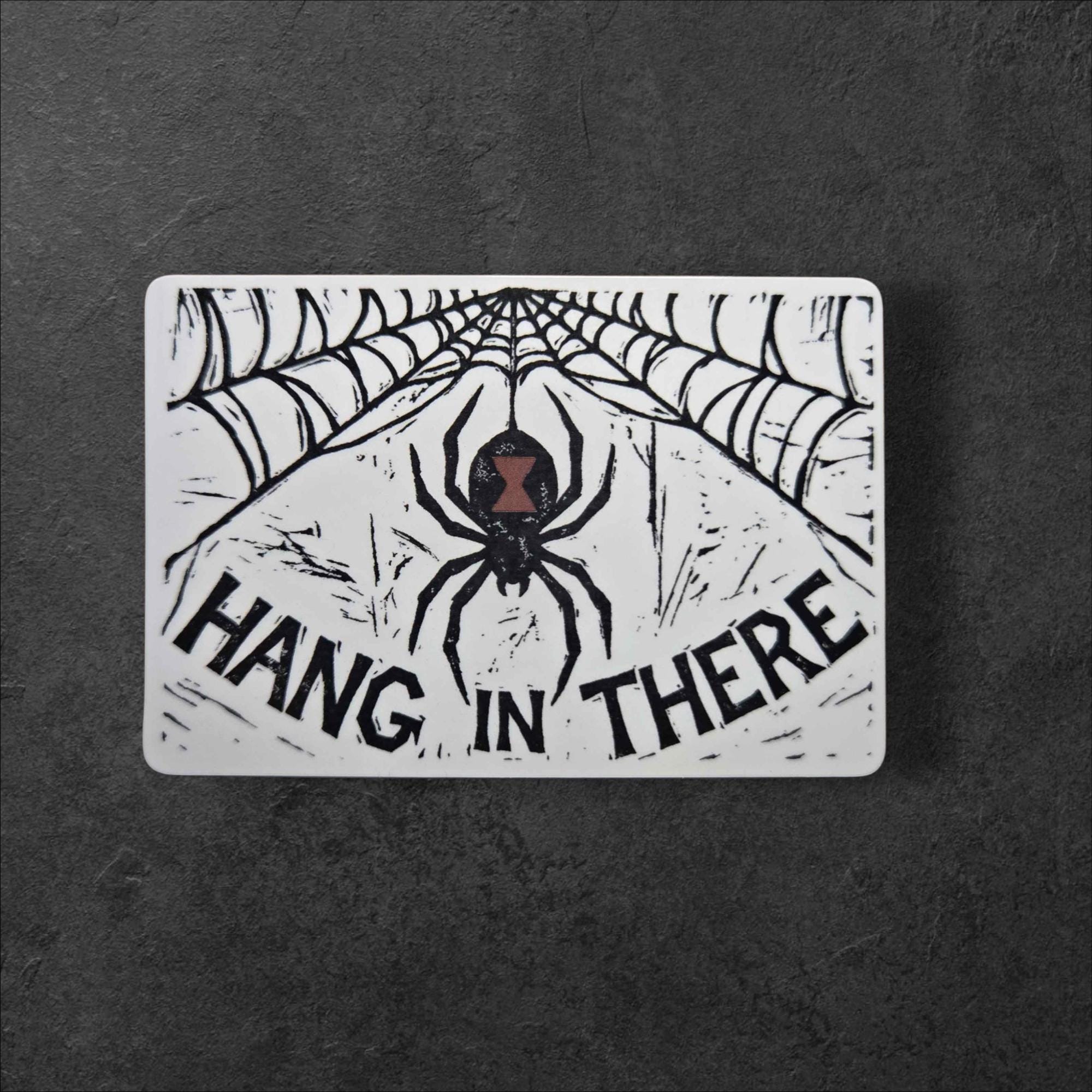 Hang In There Spider Sticker Gothic Witchy Vinyl Laptop Water Bottle Sticker