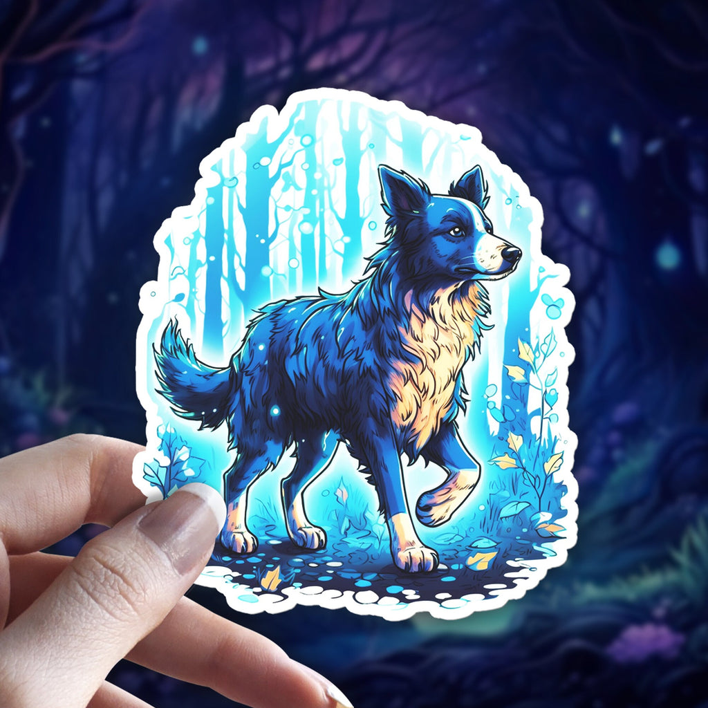 Border Collie Dog Sticker Holographic : Dog Parent Gift Herding Decal