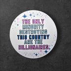Anti-Billionaire vinyl sticker in White