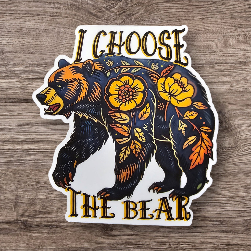 Feminist Bear Vinyl Sticker: Women's Rights Empowerment Decal