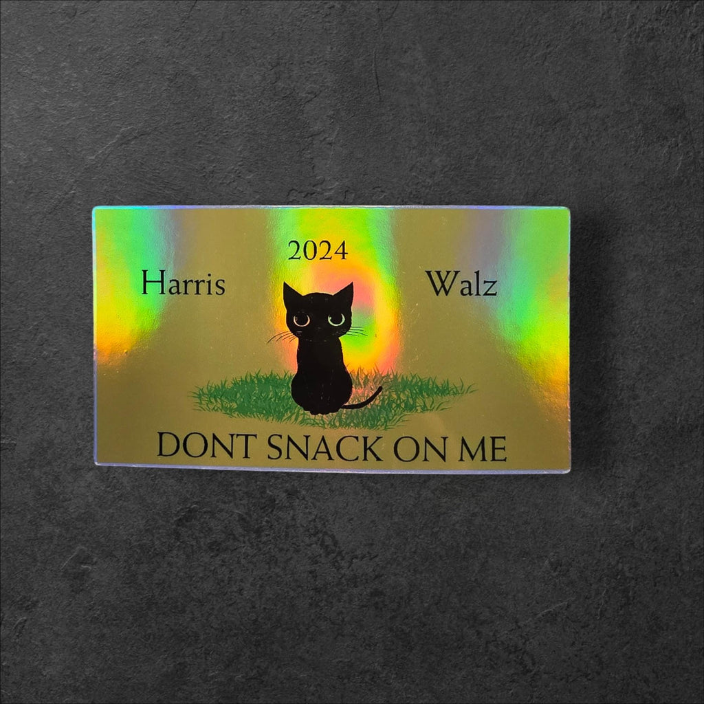 Kamala Harris Cat Sticker, Don't Snack On Me, 2024 Election