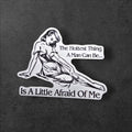 Feminist Pinup Sticker | The Hottest Thing A Man Can Be Vinyl Sticker, Retro Feminist Laptop Water Bottle Decal