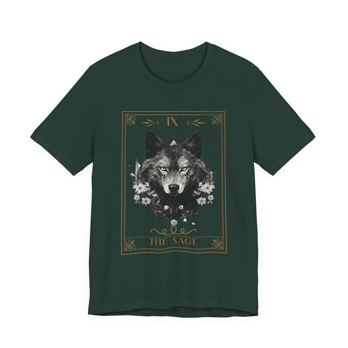 Wolf Tarot Graphic graphic shirt featuring "The Sage" Vintage Wolf Illustration T-Shirt