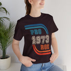 Pro Roe 1973 graphic shirt featuring Retro Reproductive Rights Graphic Tee