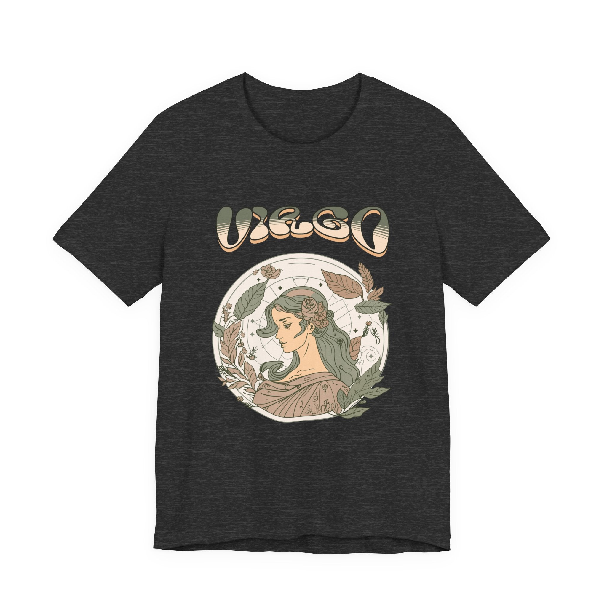 Virgo Zodiac T‑Shirt — Vintage Botanical Astrology Tee