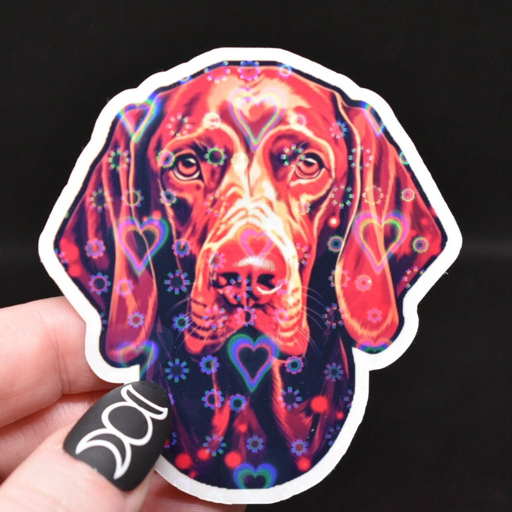 Witchy Gothic Holographic Dog Breed Sticker | Bracco Italiano