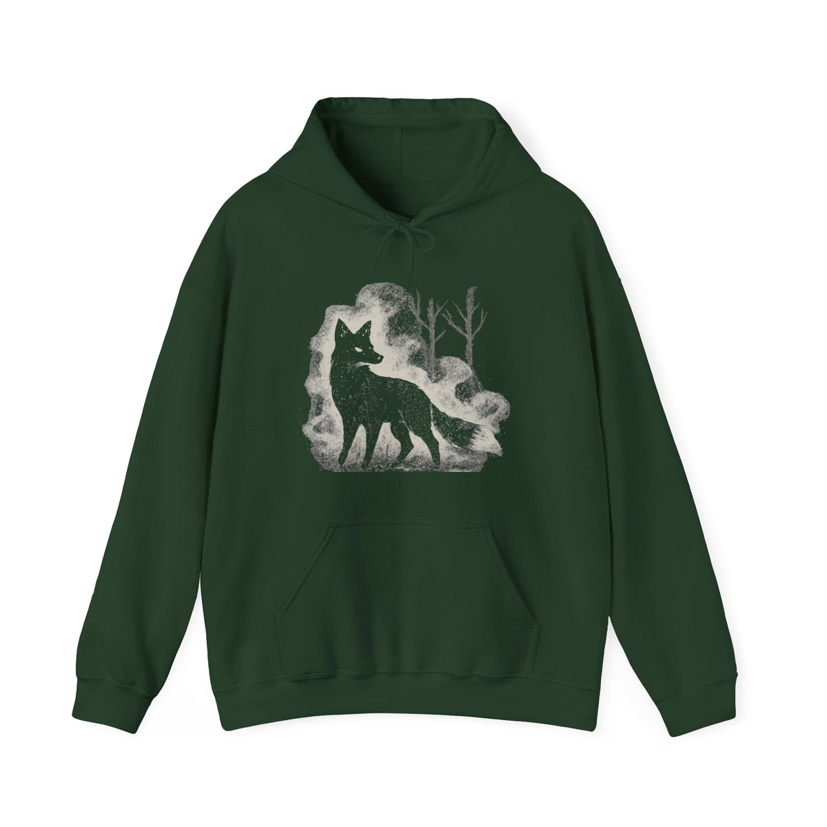 Additional photo of Wolf Silhouette — Night Forest Wolf Graphic hoodie