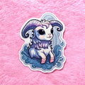 Capricorn Astrology Sticker: Hand-Drawn Sea Goat Decal