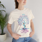 Good Omens Tree of Knowledge Doodle Aziraphale graphic shirt featuring Comic Con Fandom Jersey Short Sleeve Tee
