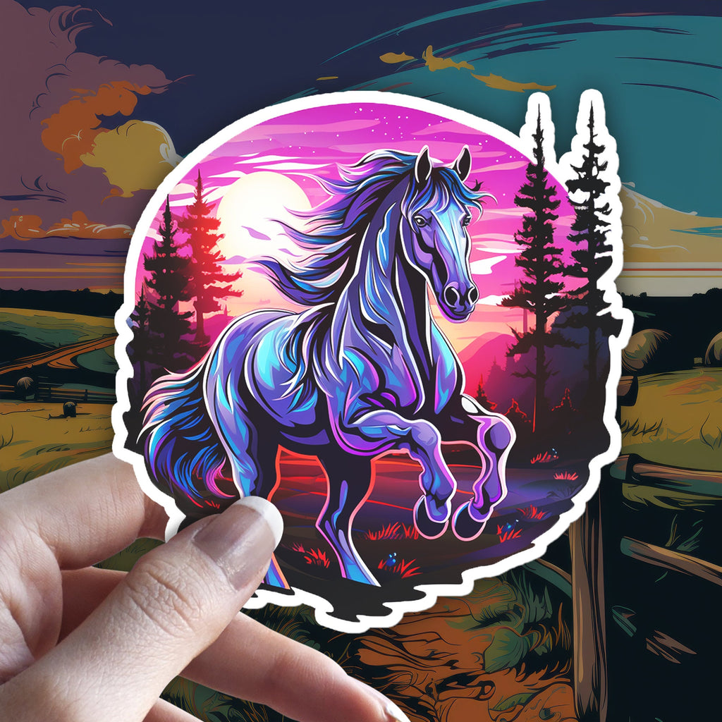 Holographic Horse Decal: Witchy Equestrian Gift