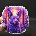 Australian Kelpie Sticker: Herding Dog Decal, Holographic Option