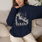 Additional photo of Wolf Silhouette — Night Forest Wolf Graphic hoodie
