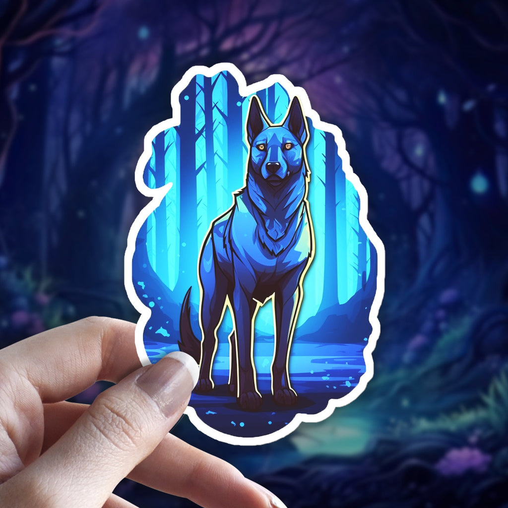 Holographic Belgian Malinois Dog Sticker: Dog Lover Gift