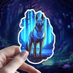 Belgian Malinois vinyl sticker featuring Holographic Dog Lover Water-Resistant Vinyl