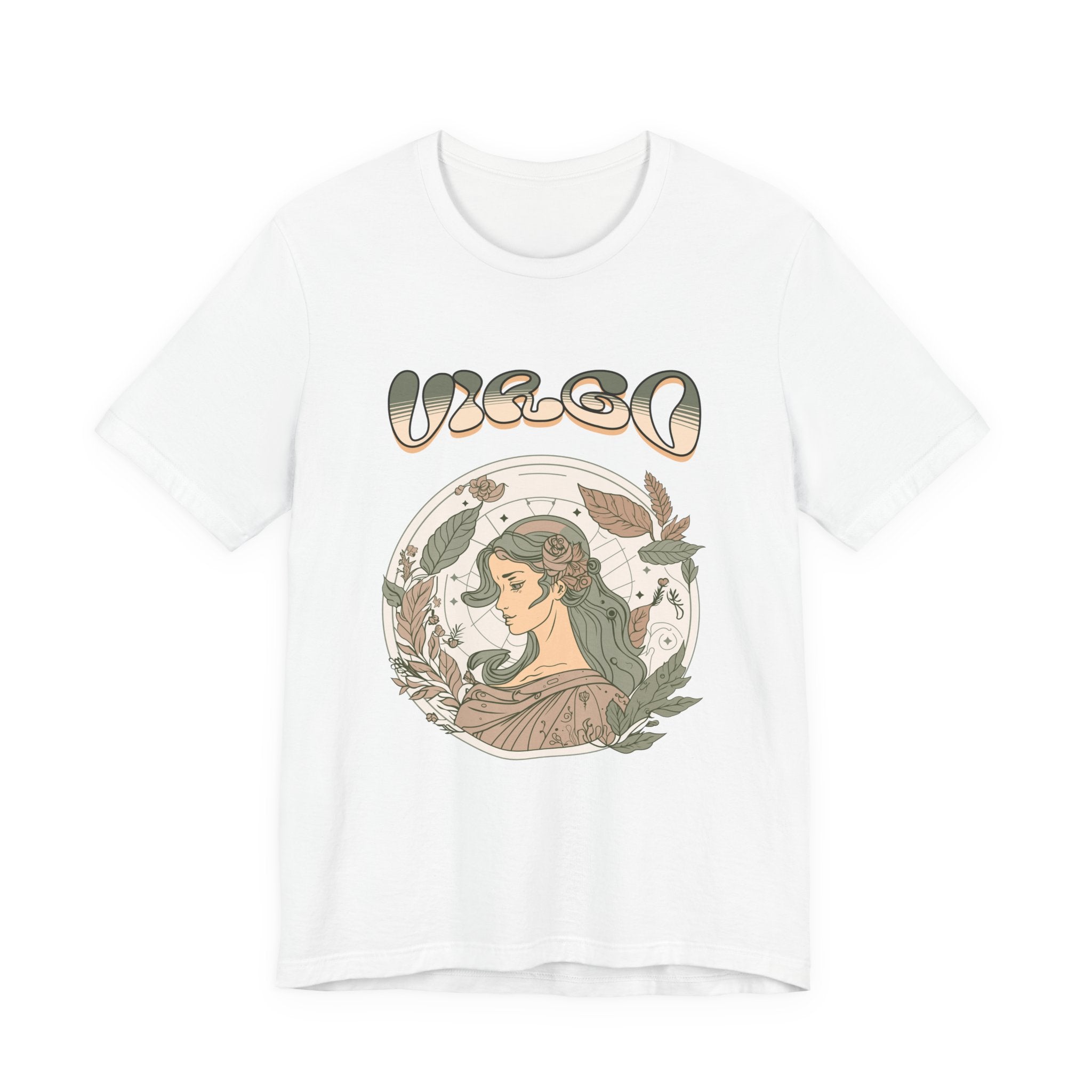 Virgo Zodiac T‑Shirt — Vintage Botanical Astrology Tee