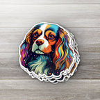 Cavalier King Charles Spaniel vinyl sticker featuring Holographic Dog Lover Vinyl Decal