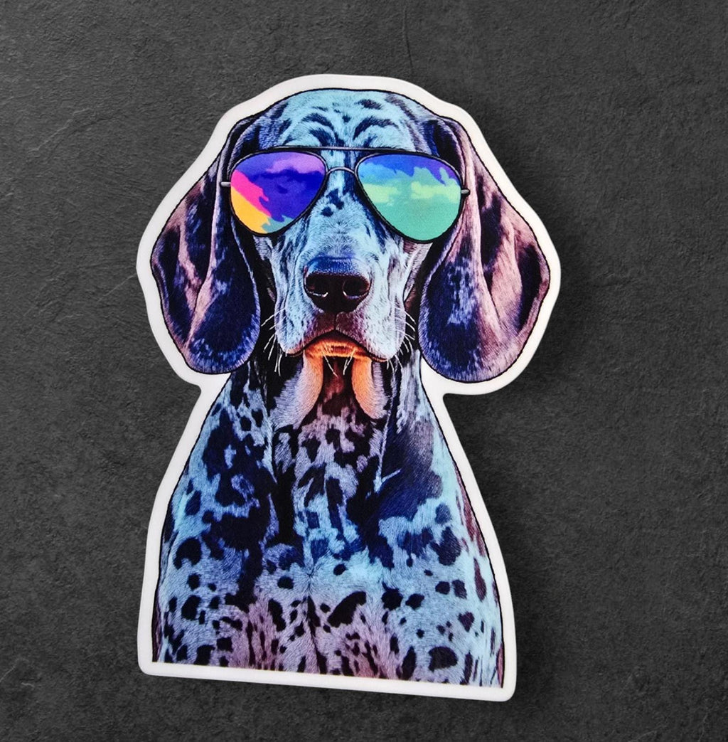 Bluetick Coonhound Sticker: Holographic Dog Lover Decal