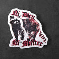 Ni Dieu Ni Maître Raccoon Sticker – Gothic Anarchist Vinyl Decal