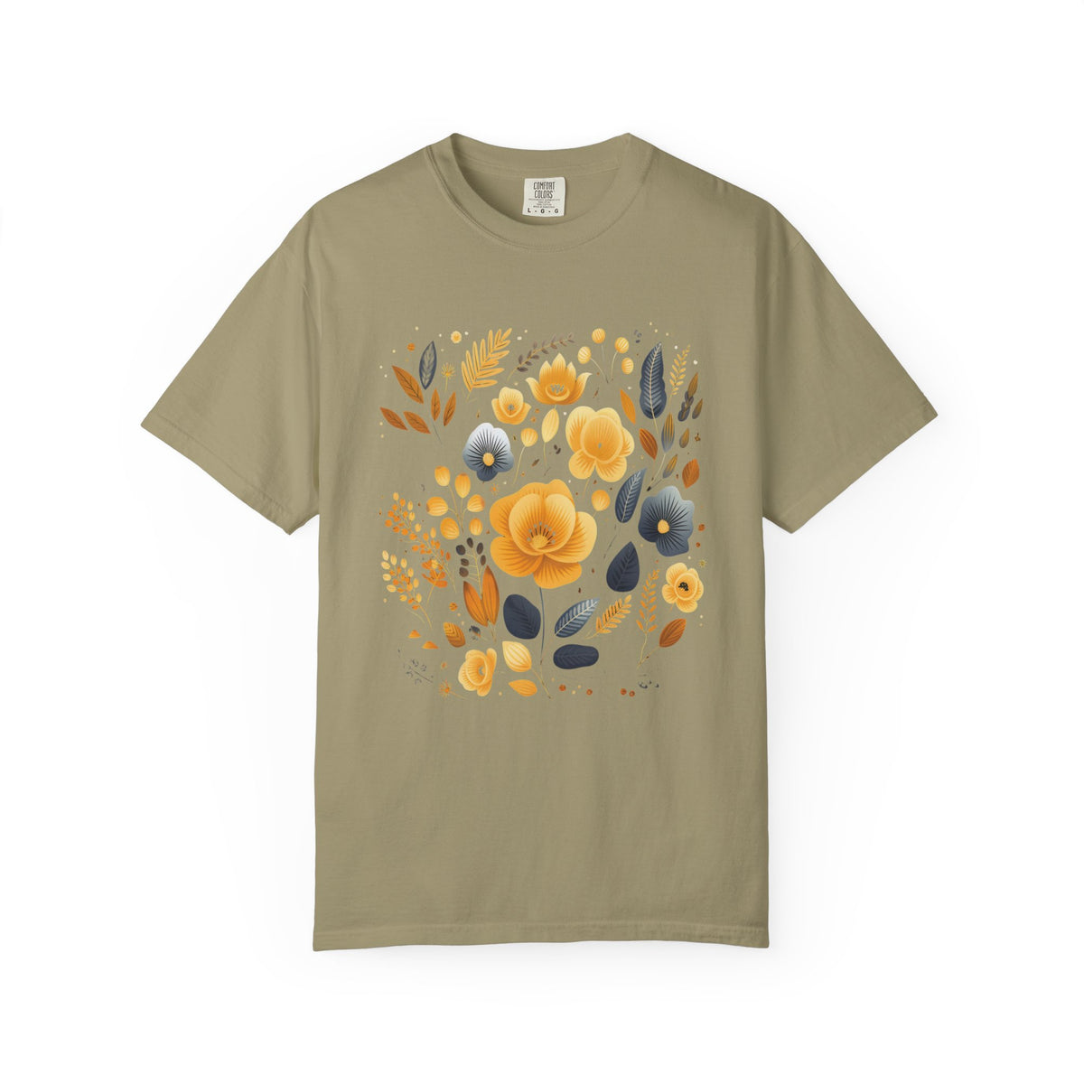 Additional photo of Golden Wildflowers — Vintage Botanical Graphic T-shirt