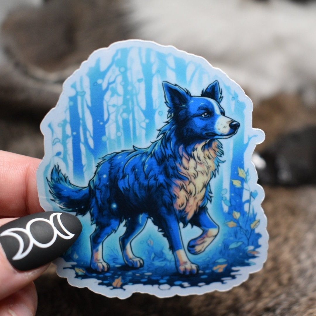 Border Collie Dog Sticker Holographic : Dog Parent Gift Herding Decal