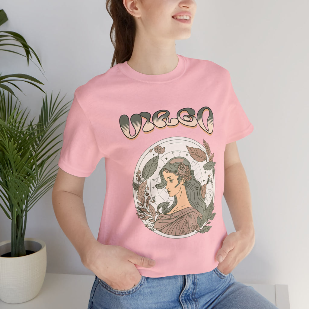 Virgo Zodiac T‑Shirt — Vintage Botanical Astrology Tee
