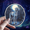 Weimaraner Familiar Sticker: Witchy Dog Decal, Holographic Option