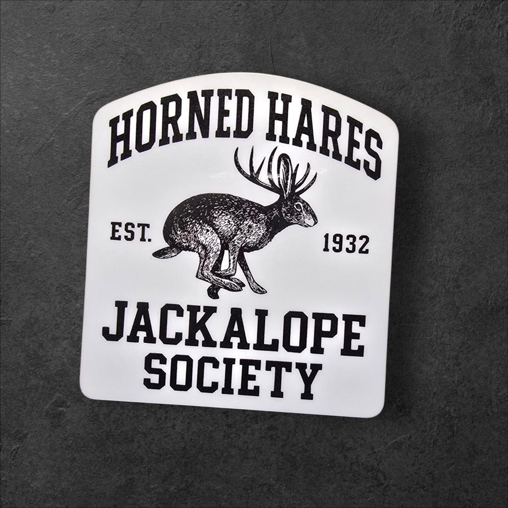 Jackalope Society Sticker: Horned Hare Vinyl Decal - Cryptid Gift