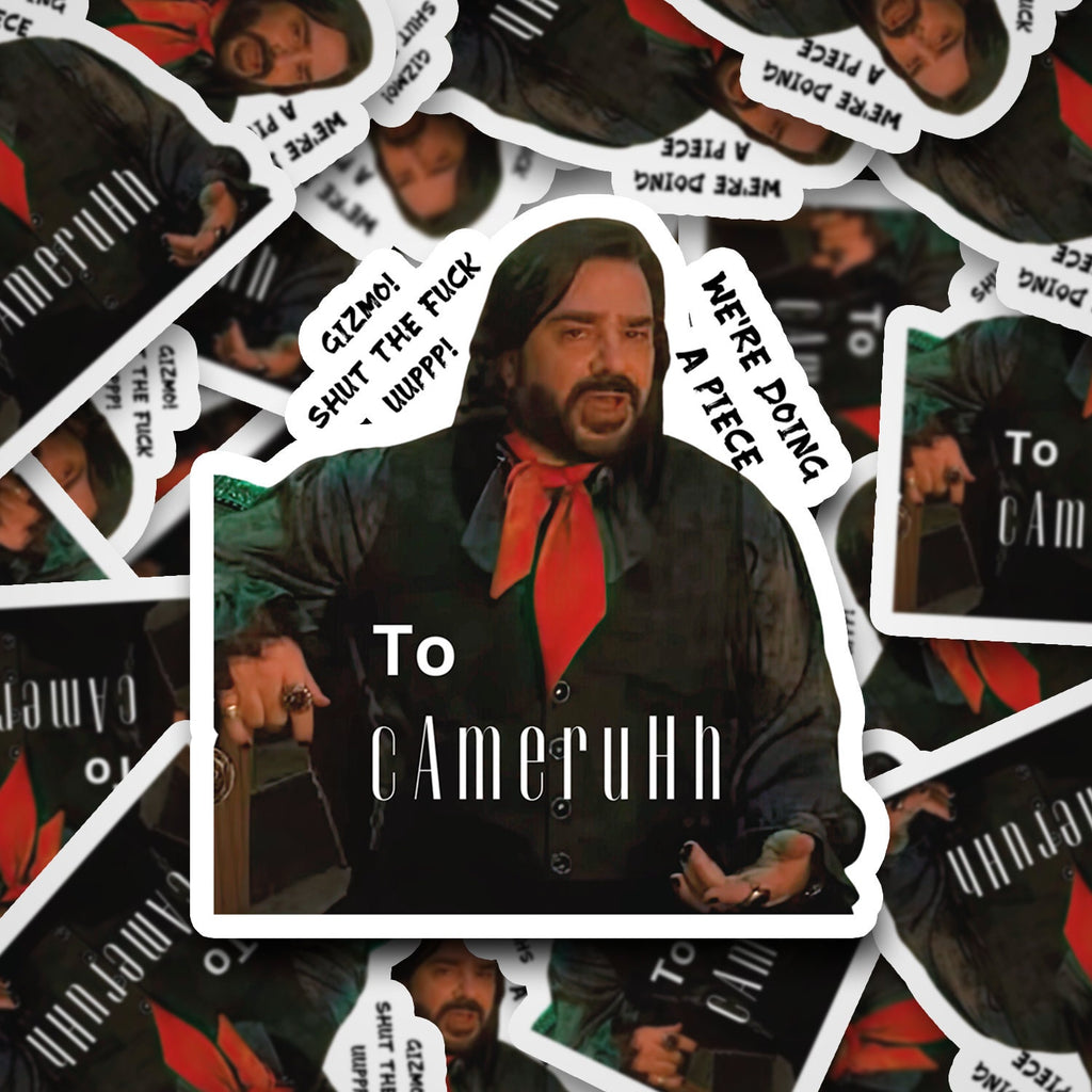 What We Do in the Shadows Sticker: Laszlo 'Piece to Camera' - Water Resistant