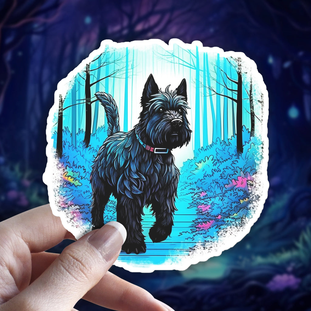 Scottish Terrier Sticker: Scotty Dog Vinyl Decal, Dog Lover Gift, Holographic Option