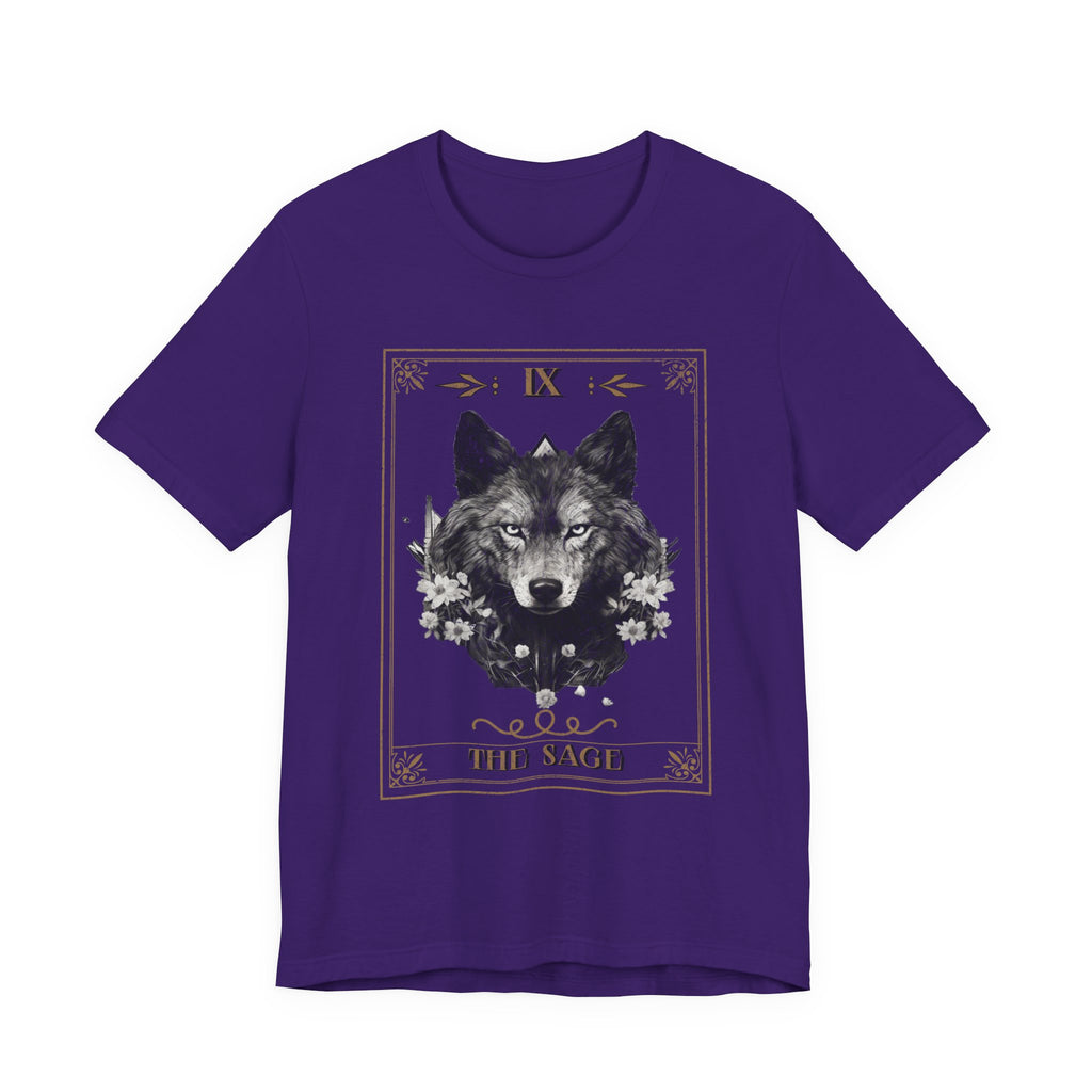 Wolf Tarot Graphic graphic shirt featuring "The Sage" Vintage Wolf Illustration T-Shirt