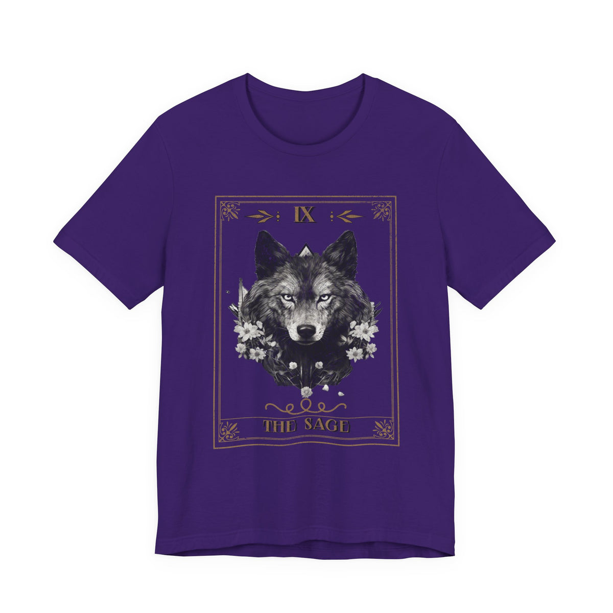 Wolf Tarot Graphic graphic shirt featuring "The Sage" Vintage Wolf Illustration T-Shirt