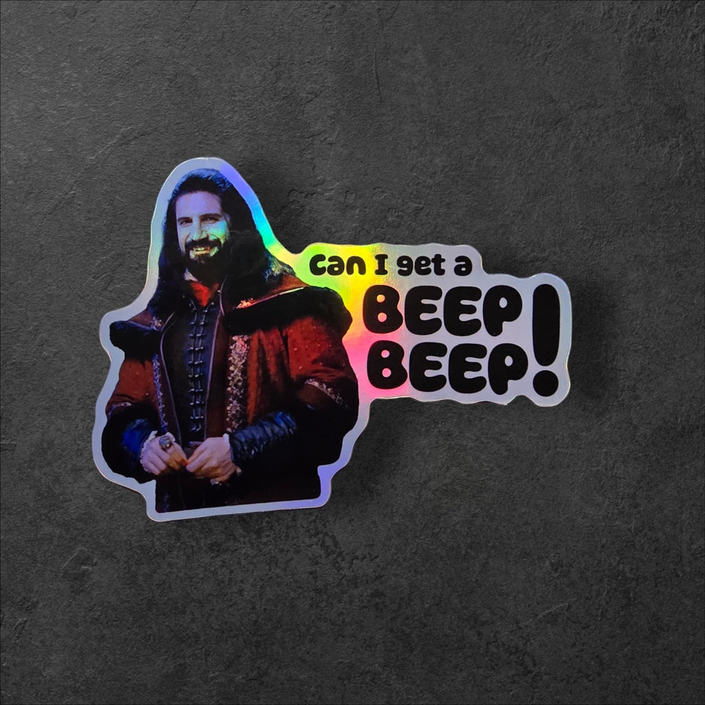 Nandor 'Can I Get A Beep Beep' Vinyl Sticker - WWDITS