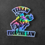 Yeehaw F The Law vinyl sticker featuring Southern Protest Sticker