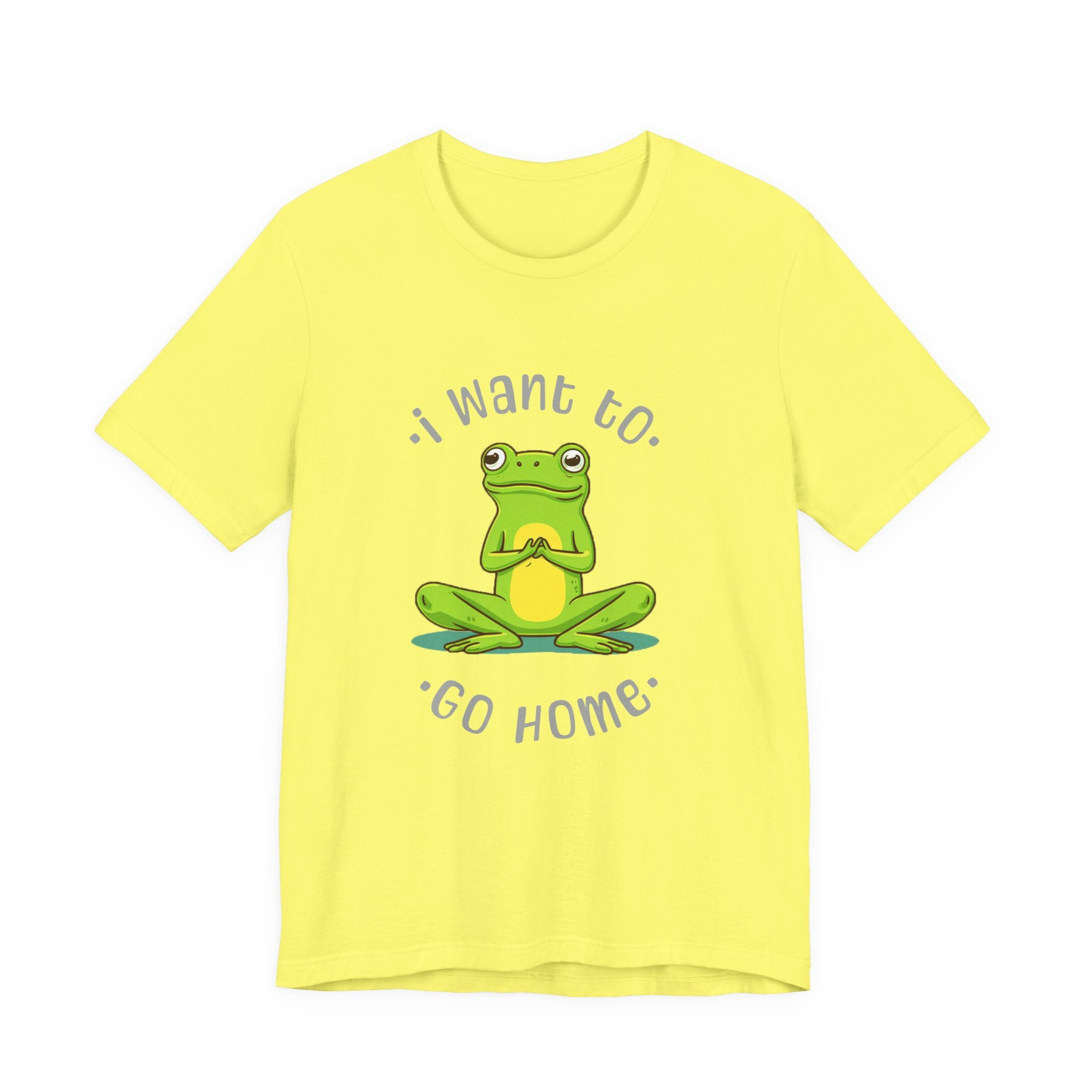 I Want To Go Home Frog Tee — Cute Meditation Frog Graphic T-Shirt