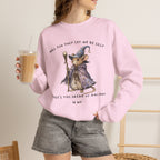 Will You Just Let Me Be Silly Sweatshirt | Wizard Mouse Sweatshirt, Whimsical Existential Humor, Cozy Fantasy Crewneck