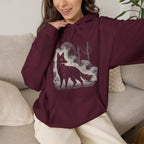 Additional photo of Wolf Silhouette — Night Forest Wolf Graphic hoodie