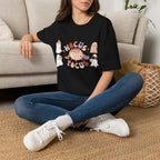 Hocus Pocus Cute Witch graphic shirt featuring Pastel Halloween Cat & Cauldron Tee
