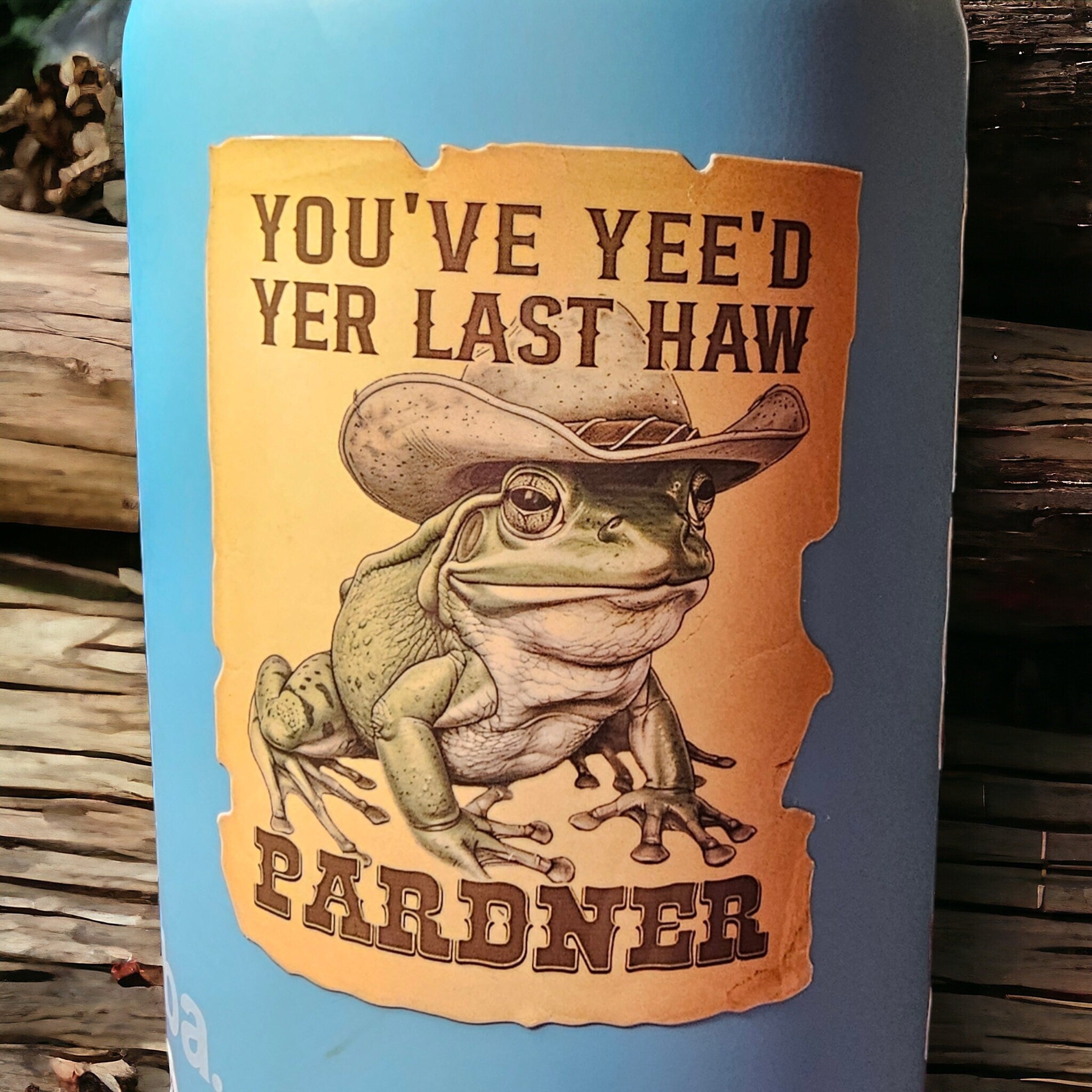 Froggy Cowboy Sticker: You've Yee'd Your Last Haw - 3" Vinyl Decal