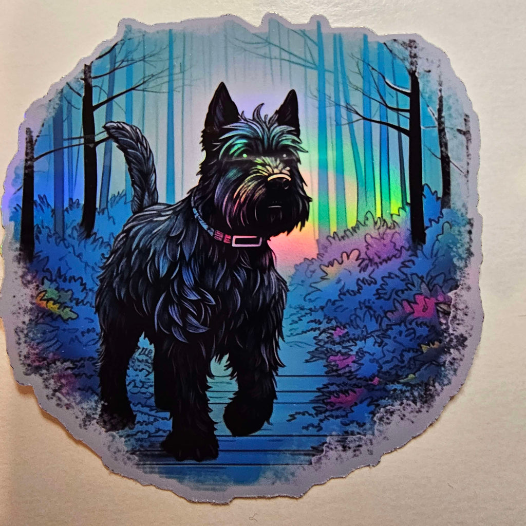 Scottish Terrier Sticker: Scotty Dog Vinyl Decal, Dog Lover Gift, Holographic Option