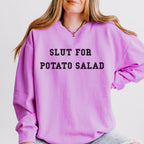 Obsessed with Potato Salad graphic sweatshirt featuring Funny Food Lover Crewneck