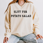 Obsessed with Potato Salad graphic sweatshirt featuring Funny Food Lover Crewneck