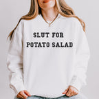 Obsessed with Potato Salad graphic sweatshirt featuring Funny Food Lover Crewneck