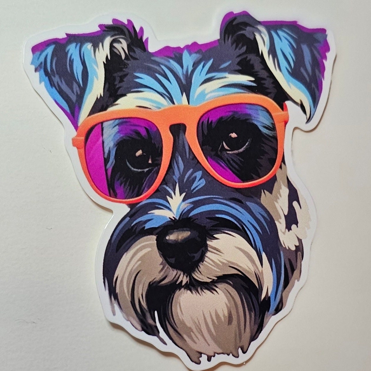 Miniature Schnauzer Sticker: Holographic Dog Lover Gift